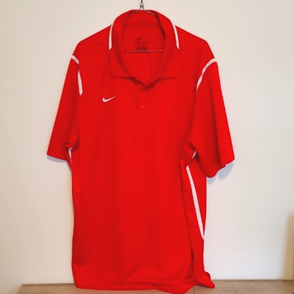 Nike Men's Red Polo Shirt